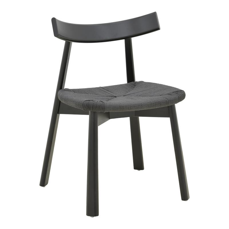 Καρέκλα Clareta rubberwood-σχοινί σε μαύρη απόχρωση 53x55x79εκ Καρέκλα Clareta rubberwood-σχοινί σε μαύρη απόχρωση 53x55x79εκ