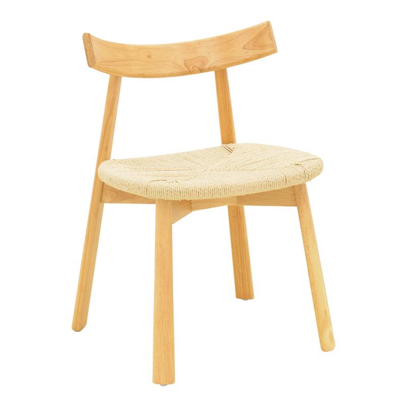 Καρέκλα Clareta rubberwood-σχοινί σε φυσική απόχρωση 53x55x79εκ