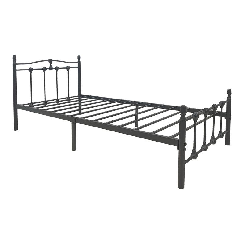 Μεταλλικό Κρεβάτι Wotso Μονό σε μαύρη απόχρωση 90x190εκ Μεταλλικό Κρεβάτι Wotso Μονό σε μαύρη απόχρωση 90x190εκ