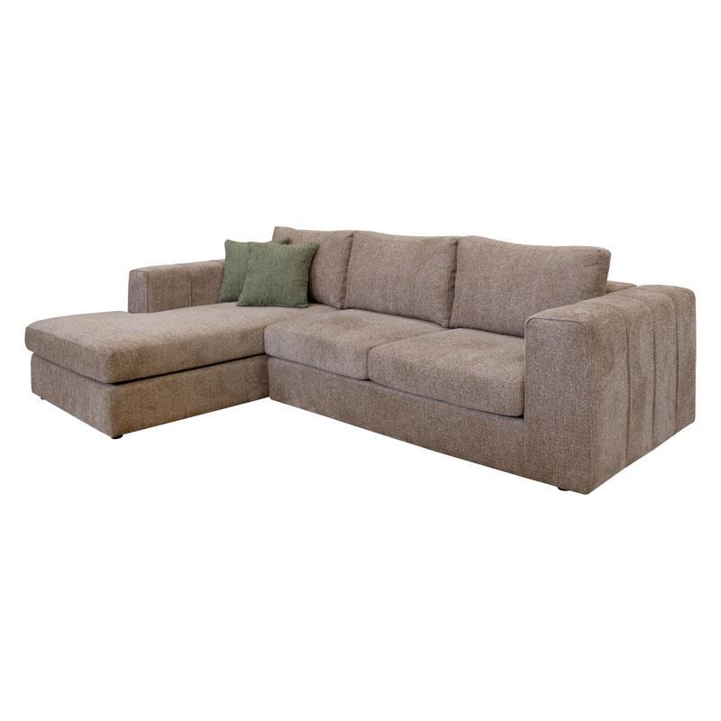 Γωνιακός Καναπές Mondiva Fylliana Αριστερή γωνία Καφέ χρώμα 280x180x83εκ Γωνιακός Καναπές Mondiva Fylliana Αριστερή γωνία Καφέ χρώμα 280x180x83εκ