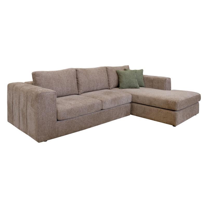 Γωνιακός Καναπές Mondiva Fylliana Δεξιά γωνία Καφέ χρώμα 280x180x83εκ Γωνιακός Καναπές Mondiva Fylliana Δεξιά γωνία Καφέ χρώμα 280x180x83εκ