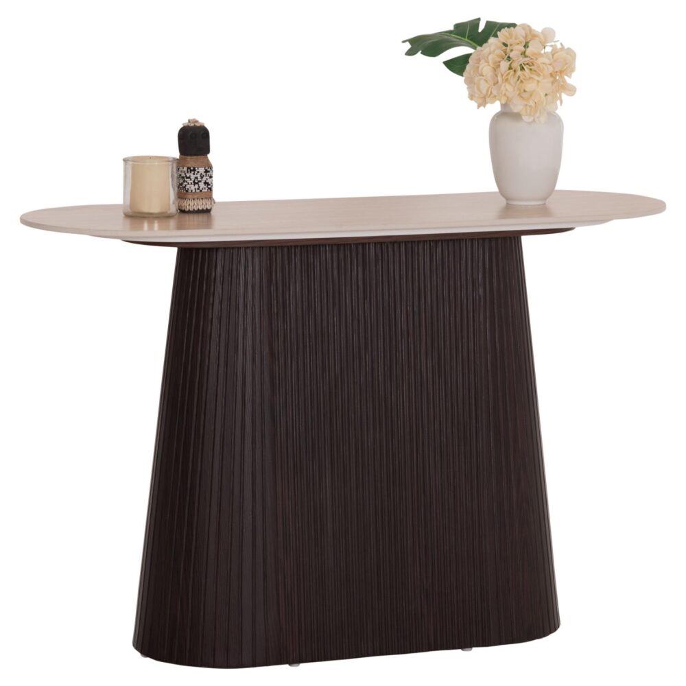 Κονσόλα CATER Κεραμικό Top με Όψη Τραβερτίνας και MDF Βάση 120x40x78Υεκ.