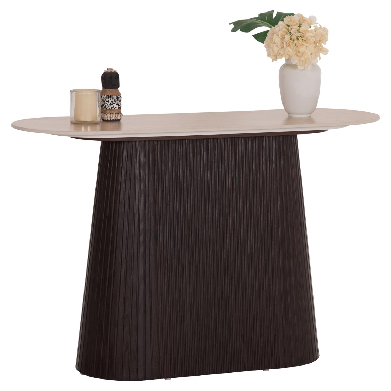 Κονσόλα CATER Κεραμικό Top με Όψη Τραβερτίνας και MDF Βάση 120x40x78Υεκ.