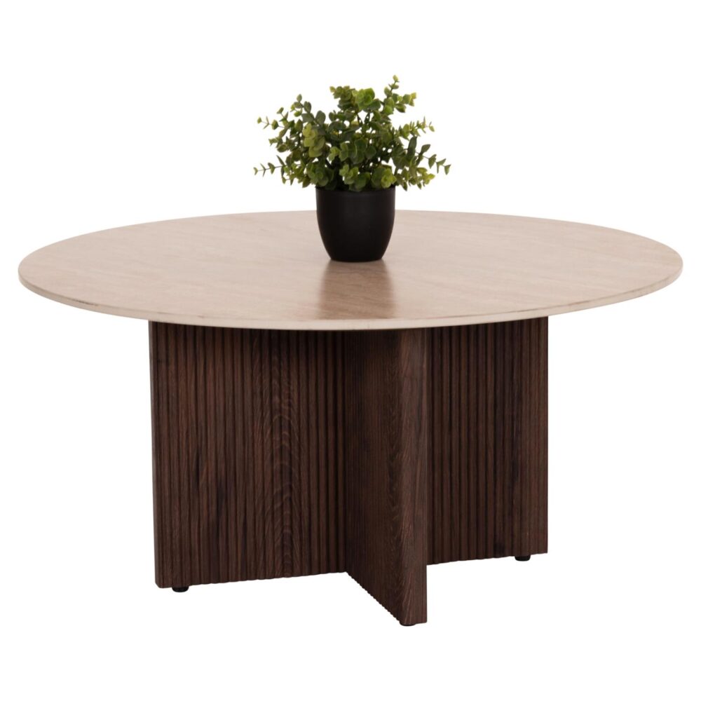 Τραπεζάκι σαλονιού SKY C18329 Κεραμικό Top με Όψη Τραβερτίνας-Mdf Βάση Φ80x40Υεκ. Τραπεζάκι σαλονιού SKY C18329 Κεραμικό Top με Όψη Τραβερτίνας-Mdf Βάση Φ80x40Υεκ.