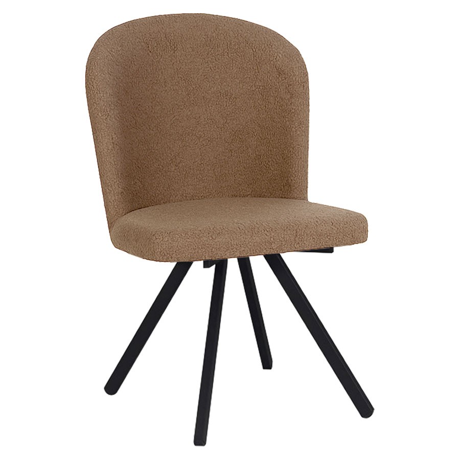 Καρέκλα Τραπεζαρίας BARKA Ύφασμα Μπουκλέ Καφέ 50x60x87εκ. Καρέκλα Τραπεζαρίας BARKA Ύφασμα Μπουκλέ Καφέ 50x60x87εκ.