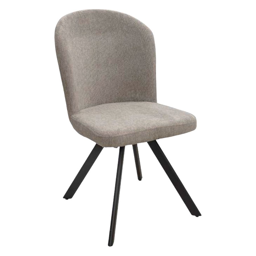 Καρέκλα Τραπεζαρίας BARKA Ύφασμα Γκριζοκαφέ 50x60x87εκ.