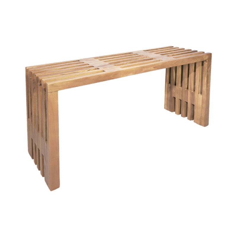 Παγκάκι Zen teak ξύλο σε φυσική απόχρωση 90x30x48εκ.