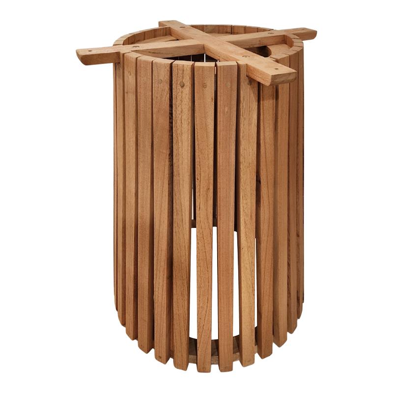 Βάση τραπεζιού εσωτερικού χώρου Galy I mindi ξύλο σε φυσική απόχρωση Φ60x75εκ