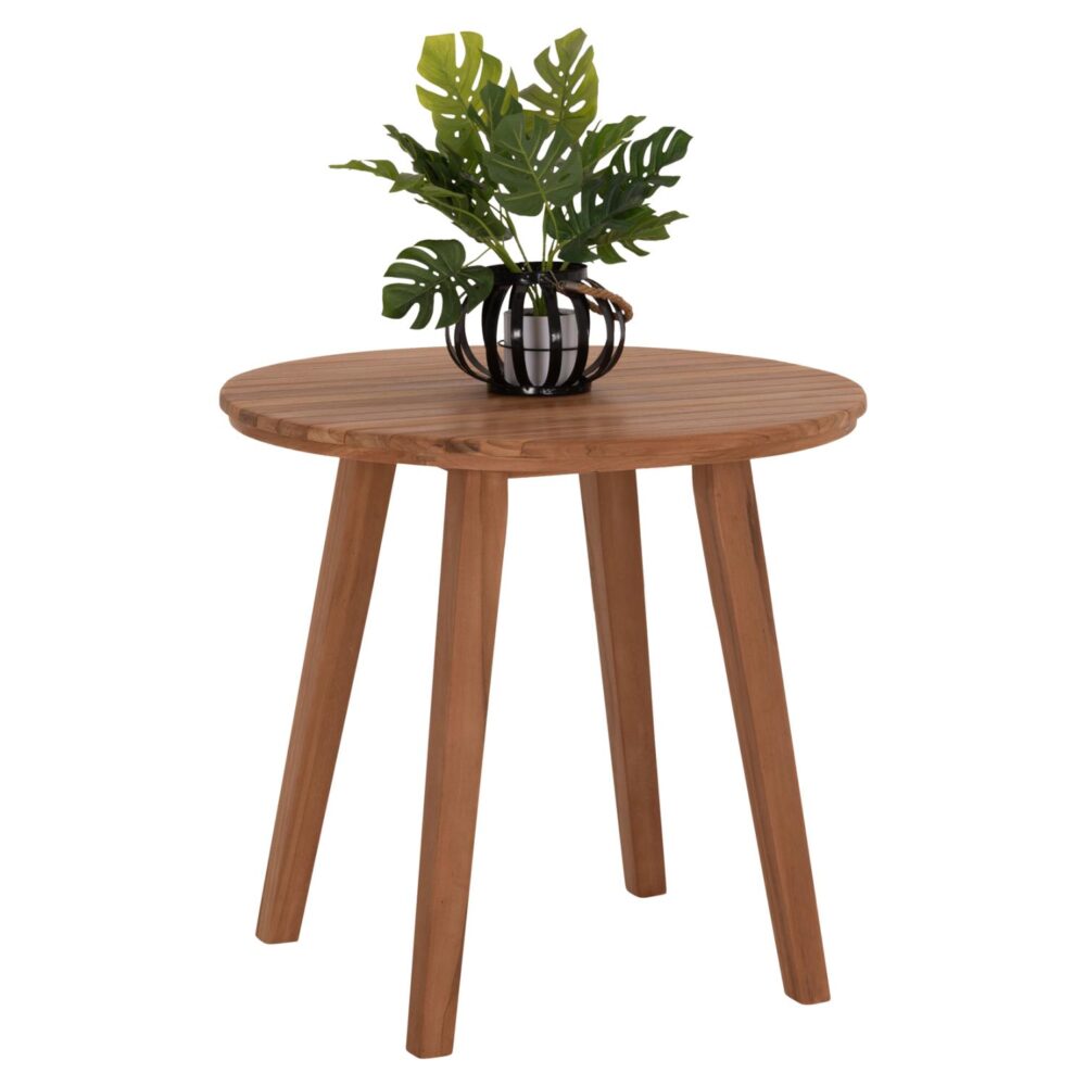 Τραπέζι τραπεζαρίας DANTE C6379 Στρόγγυλο Ξύλο TEAK Φ80x75Υεκ.