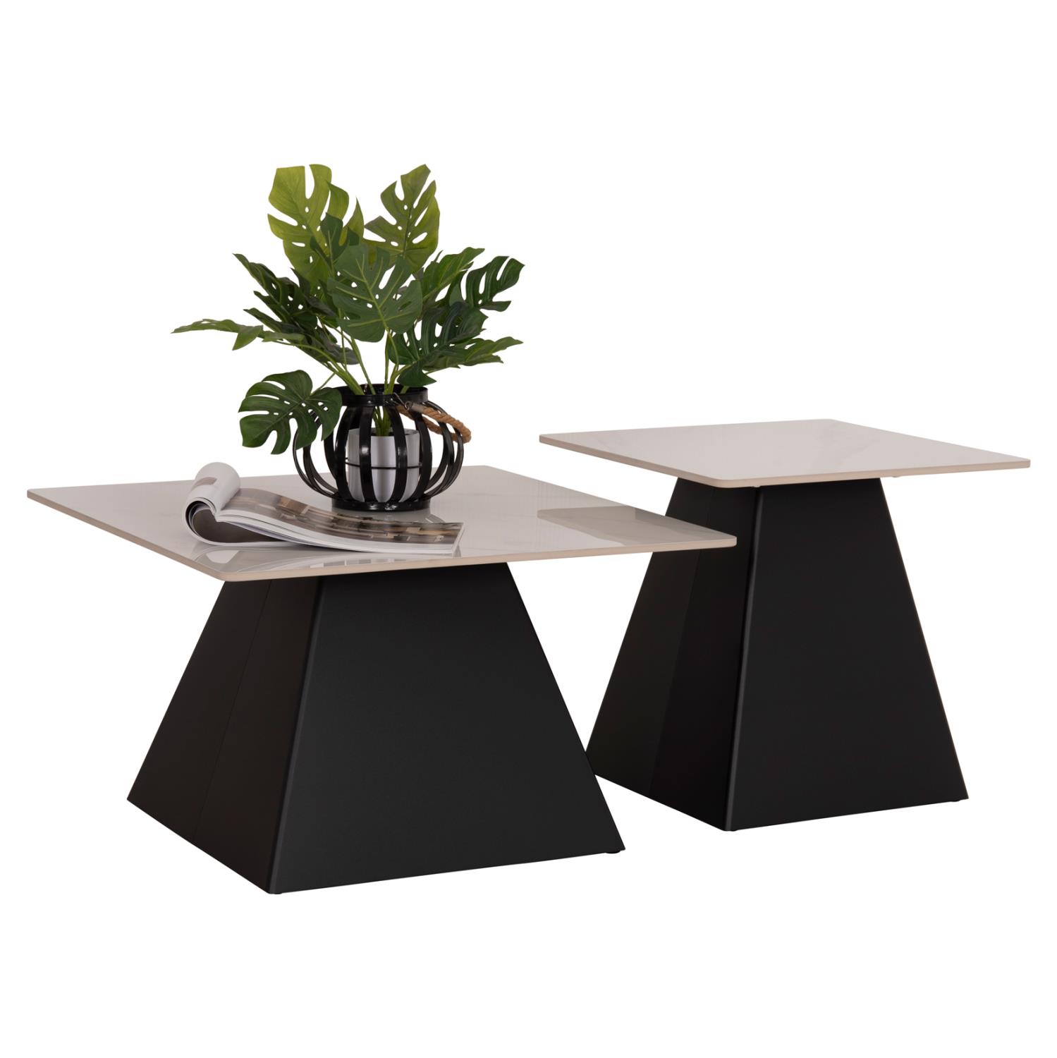 Σετ Τραπεζάκια σαλονιού QUBER(X) C18311.02 2 τεμ. Sintered Stone Τετράγωνο - Μαύρες Βάσεις Σετ Τραπεζάκια σαλονιού QUBER(X) C18311.02 2 τεμ. Sintered Stone Τετράγωνο - Μαύρες Βάσεις