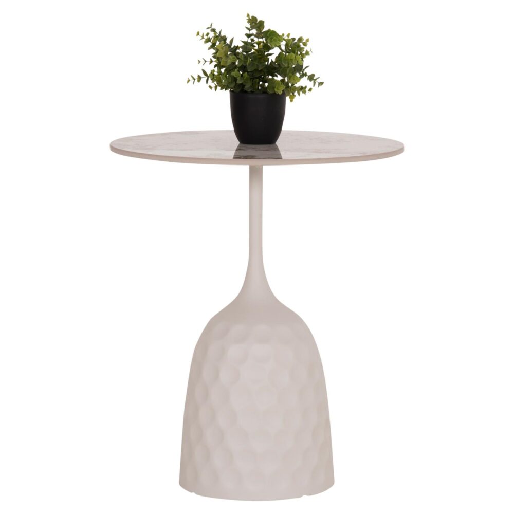 Τραπεζάκι σαλονιού LONGSTEM C18317.01 Λευκή Βάση - Sintered Stone Calacata Gold Φ50x60εκ. Τραπεζάκι σαλονιού LONGSTEM C18317.01 Λευκή Βάση - Sintered Stone Calacata Gold Φ50x60εκ.