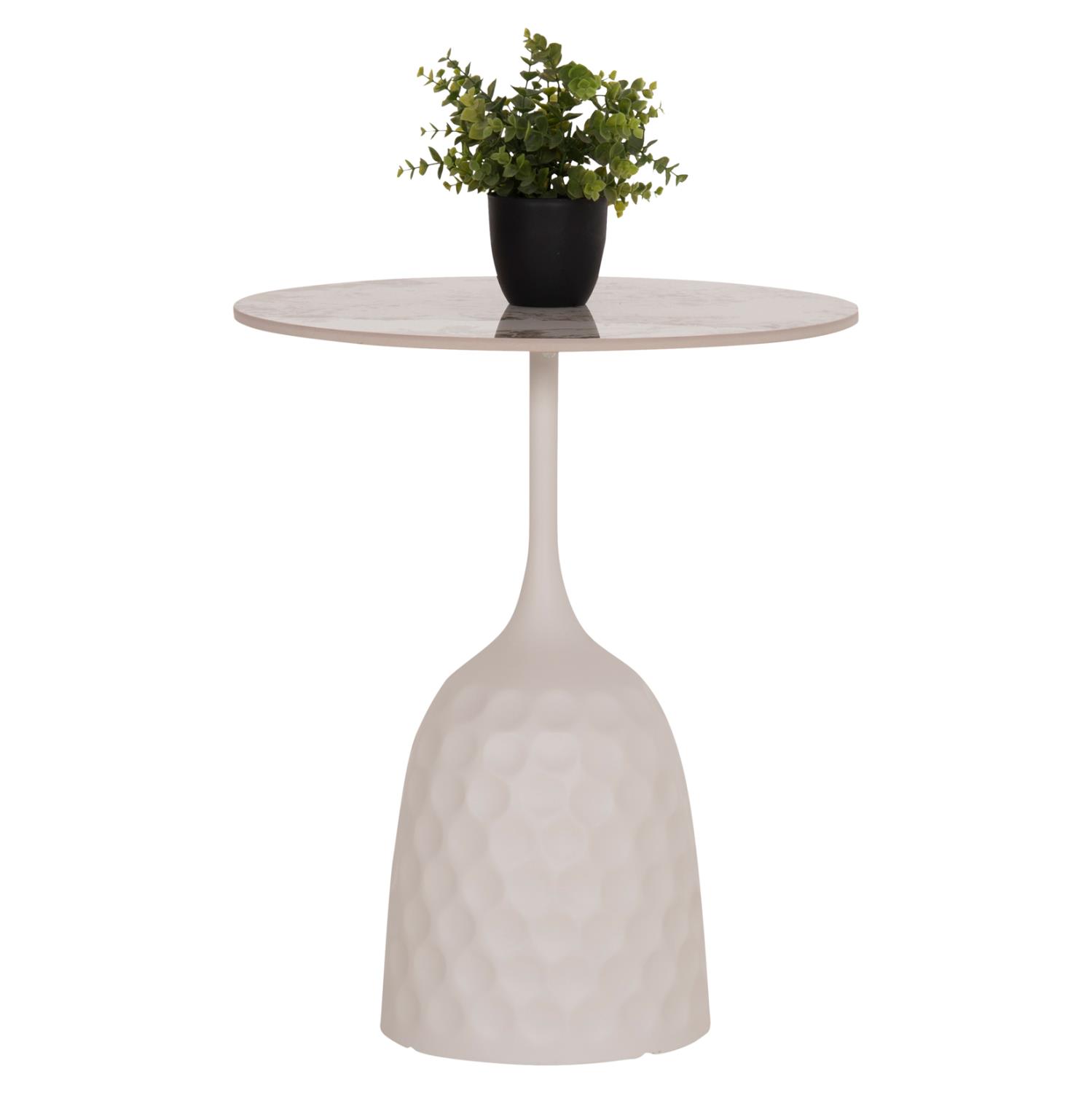 Τραπεζάκι σαλονιού LONGSTEM C18317.01 Λευκή Βάση - Sintered Stone Calacata Gold Φ50x60εκ. Τραπεζάκι σαλονιού LONGSTEM C18317.01 Λευκή Βάση - Sintered Stone Calacata Gold Φ50x60εκ.