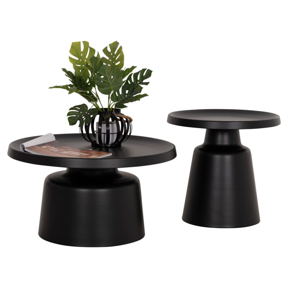 Σετ Τραπεζάκια σαλονιού RINKON2 C18304.02 2 τεμ. Μέταλλο Μαύρο Φ50εκ & Φ70εκ Σετ Τραπεζάκια σαλονιού RINKON2 C18304.02 2 τεμ. Μέταλλο Μαύρο Φ50εκ & Φ70εκ