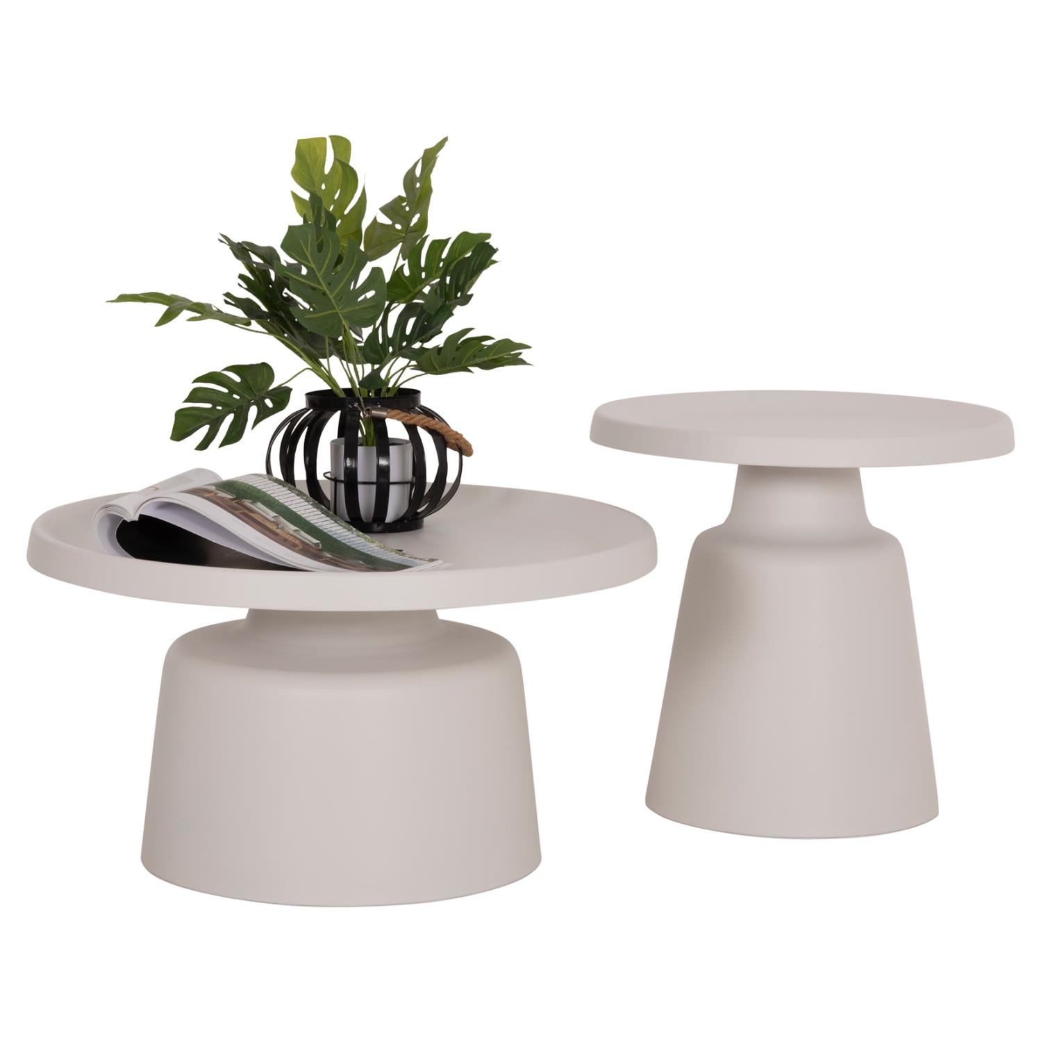 Σετ Τραπεζάκια σαλονιού RINKON2 C18304.01 2 τεμ. Μέταλλο Λευκό Φ50εκ & Φ70εκ Σετ Τραπεζάκια σαλονιού RINKON2 C18304.01 2 τεμ. Μέταλλο Λευκό Φ50εκ & Φ70εκ