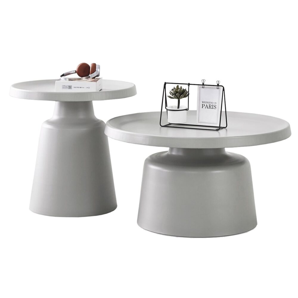 Σετ Τραπεζάκια σαλονιού RINKON2 C18304.03 2 τεμ. Μέταλλο Γκρί Φ50εκ & Φ70εκ Σετ Τραπεζάκια σαλονιού RINKON2 C18304.03 2 τεμ. Μέταλλο Γκρί Φ50εκ & Φ70εκ