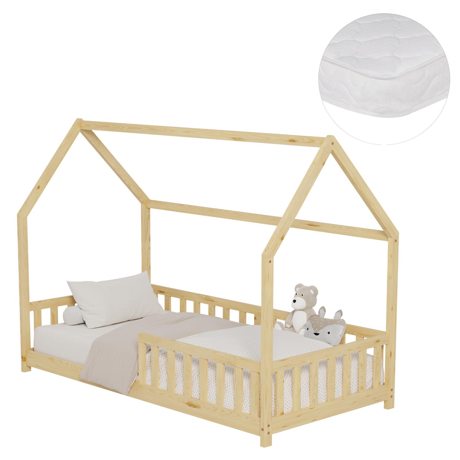 Παιδικό Κρεβάτι με Στρώμα PHYLLIS Ξύλο Πεύκου σε Φυσικό 90x190εκ Παιδικό Κρεβάτι με Στρώμα PHYLLIS Ξύλο Πεύκου σε Φυσικό 90x190εκ