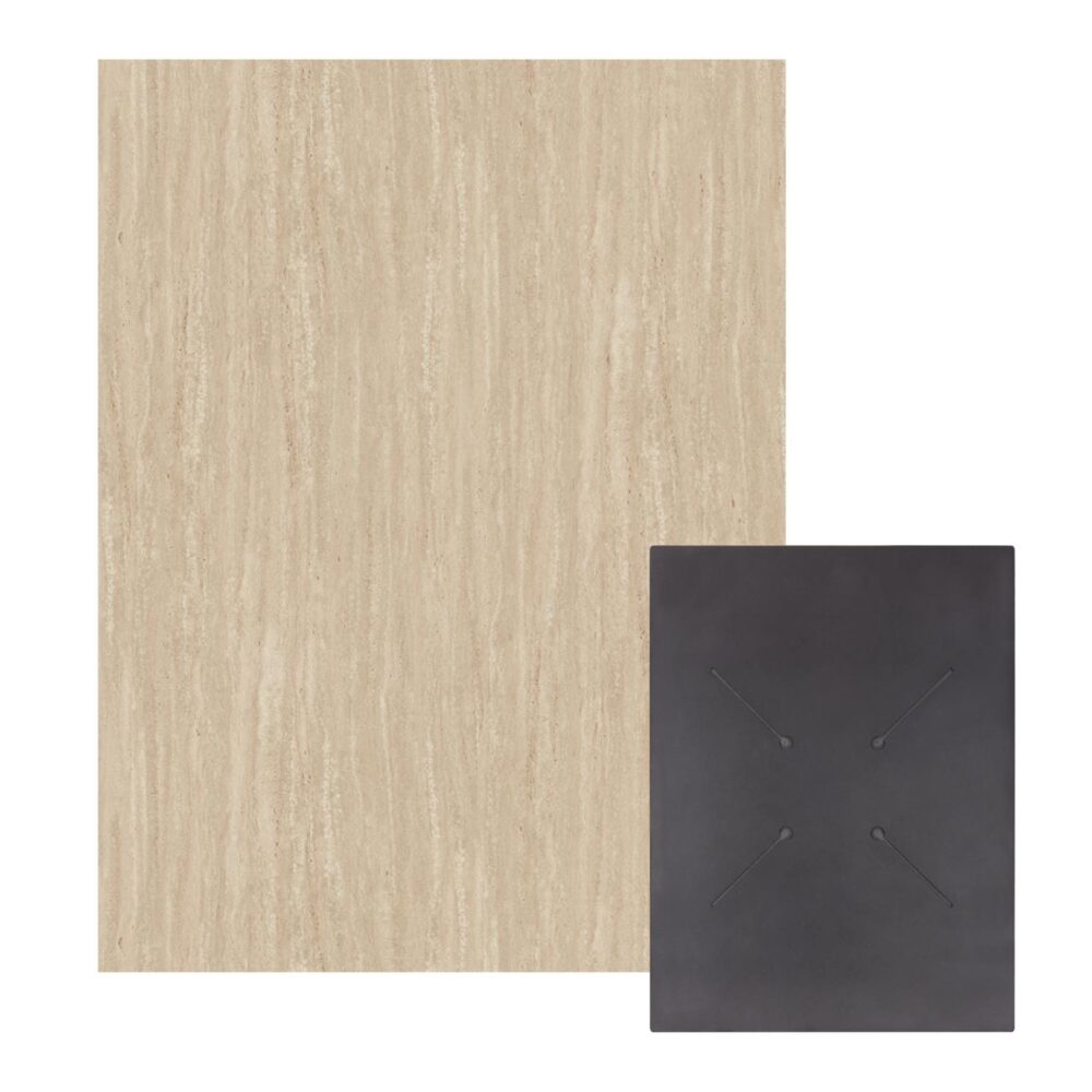 Επιφάνεια Τραπεζιού C6350.35 HPL Ορθογώνια Πέτρα Τραβερτίνα 60x80εκ.