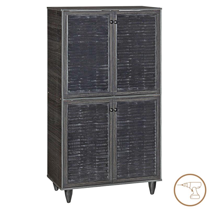 Παπουτσοθήκη-ντουλάπι Ronan χρώμα wenge 70.5x35x122εκ