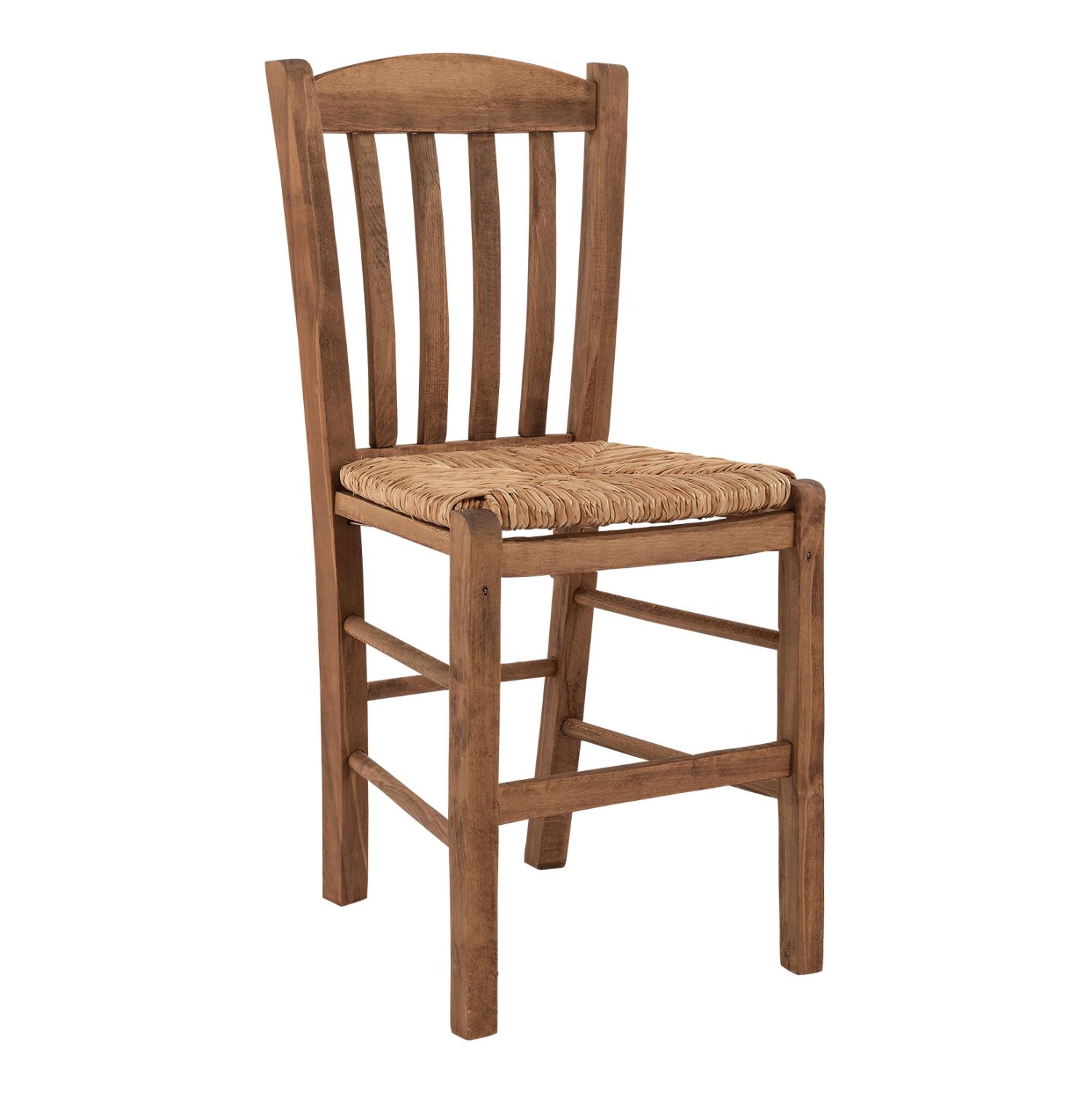 Καρέκλα C10376.01 Καφενείου με Ψάθα Καρυδί Εμποτισμoύ Καρέκλα C10376.01 Καφενείου με Ψάθα Καρυδί Εμποτισμoύ