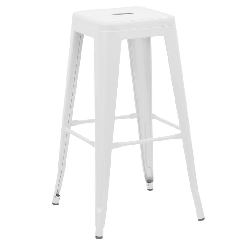 Σκαμπό μπαρ Utopia λευκό μέταλλο 42x42x76εκ Σκαμπό μπαρ Utopia λευκό μέταλλο 42x42x76εκ