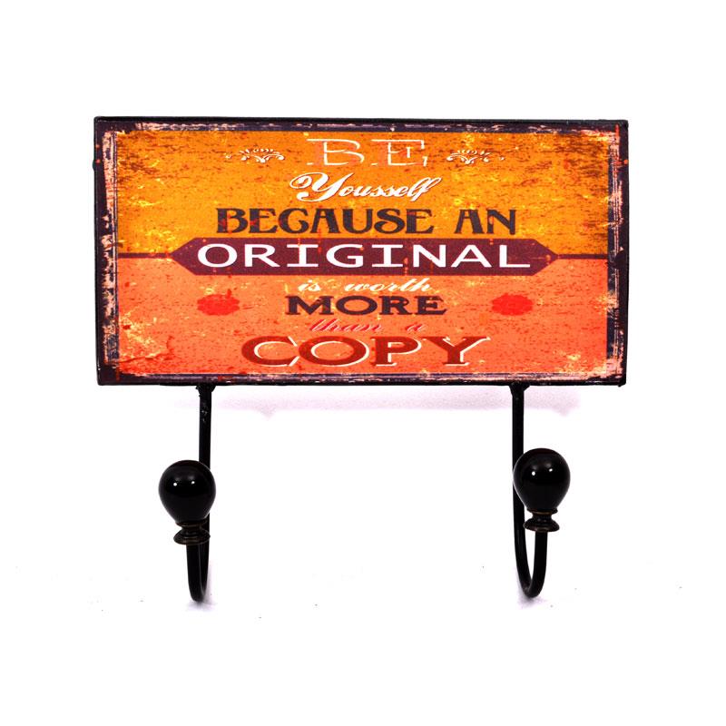 Μεταλλική Κρεμάστρα Τοίχου Original ZW16-589-615 FL012 Fylliana Πορτοκαλί 22x6.5x20 εκ.