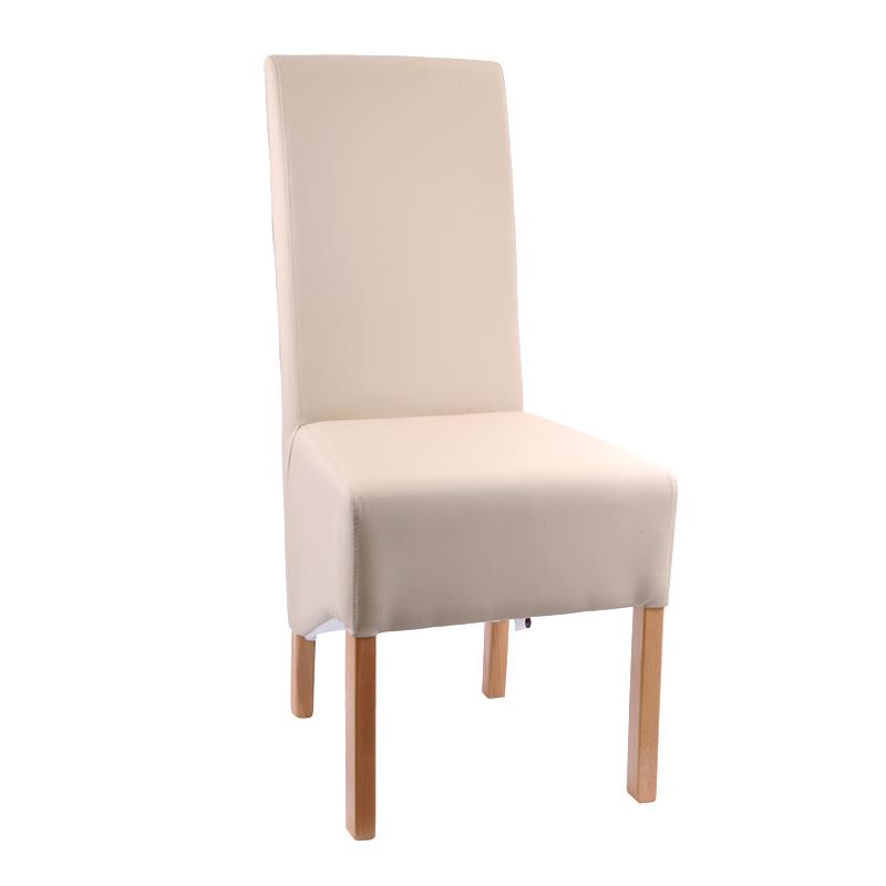 Καρέκλα Τραπεζαρίας Τ-6-Τ Mπέζ με Φυσικά πόδια 47x48x100εκ.