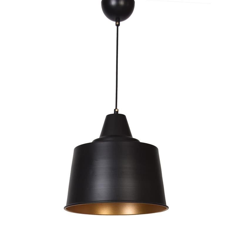 Φωτιστικό Οροφής 0011 Fylliana Μαύρο - Χρυσό 30 εκ.