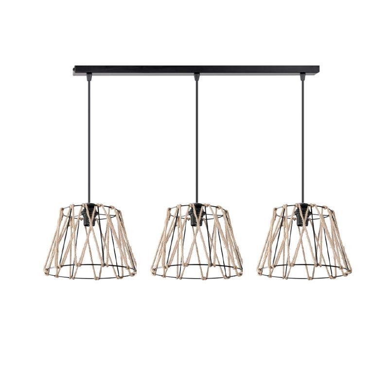 Φωτιστικό Οροφής Τρίφωτο 5460 Fylliana Μαύρο 50x30x120 εκ.