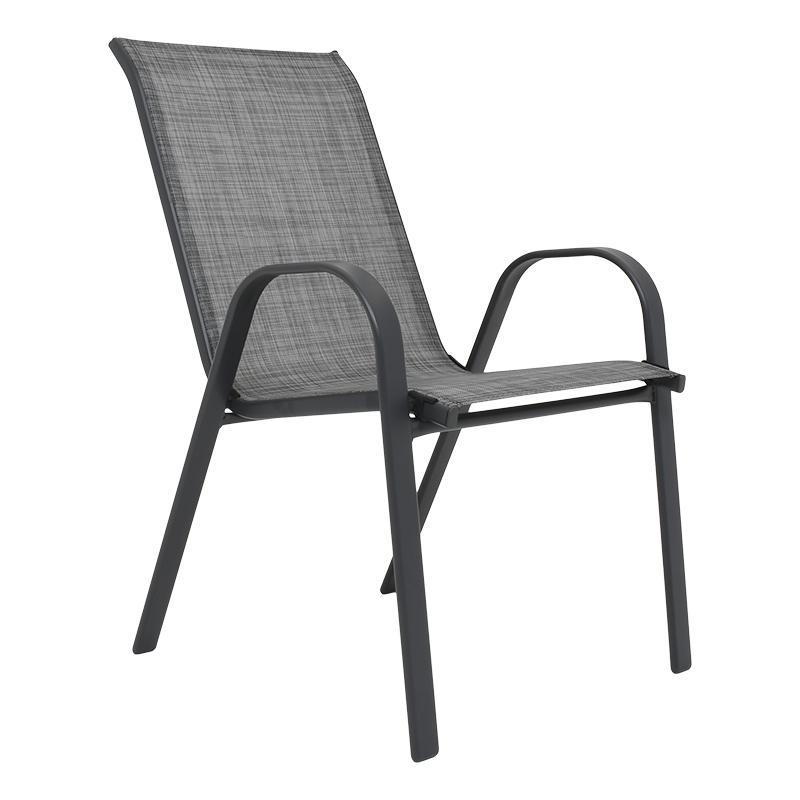 Καρέκλα FL5001 Fylliana Textlene Γκρί - Ανοικτό Γκρί 55x72x92 εκ.