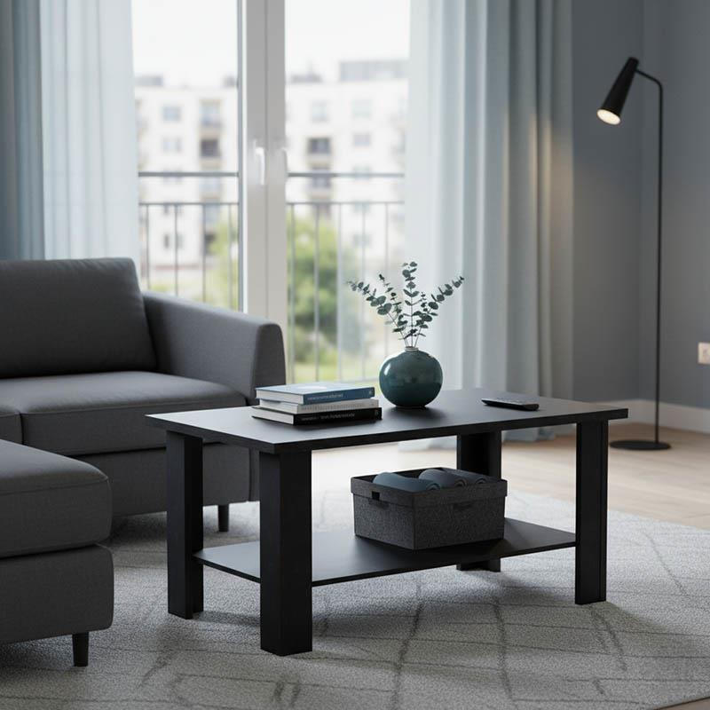 Τραπέζι σαλονιού Riano zebrano μελαμίνης 89x49.5x42εκ