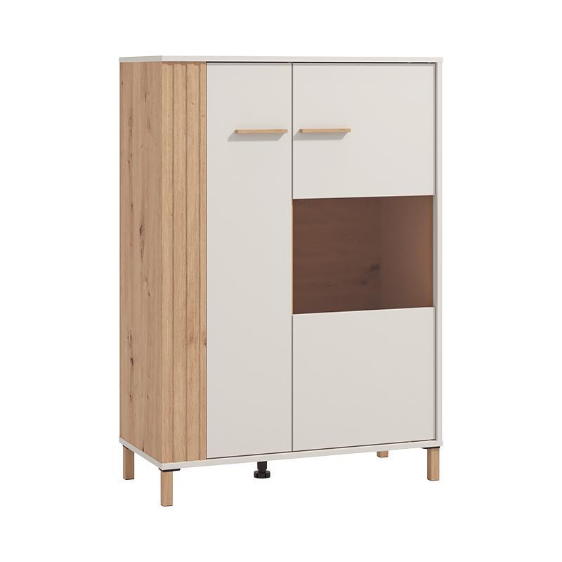 Βιτρίνα Belfort 2K VS1 Cashmere - Artisan Oak 85x40x122 εκ. Βιτρίνα Belfort 2K VS1 Cashmere - Artisan Oak 85x40x122 εκ.