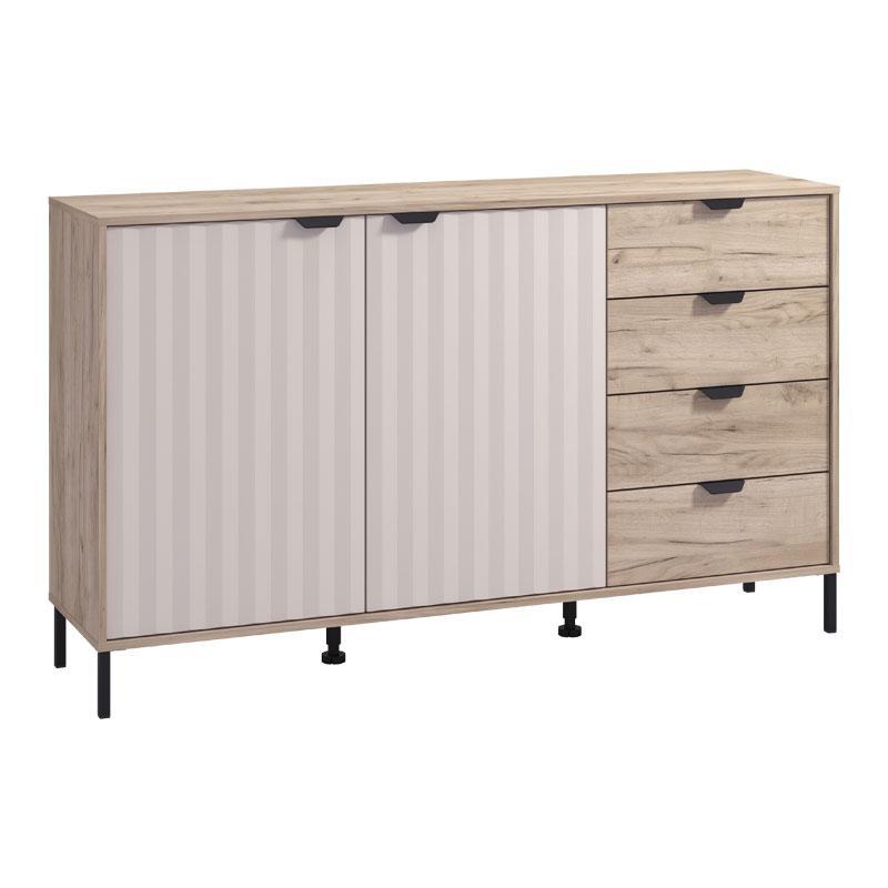 Κομότα - Μπουφές Vandea 3K4F Γκρί Δρύς - Cashmere 157x40x93 εκ. Κομότα - Μπουφές Vandea 3K4F Γκρί Δρύς - Cashmere 157x40x93 εκ.