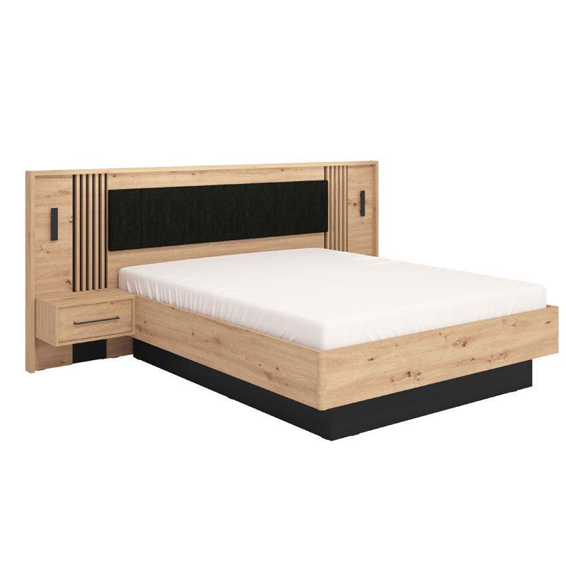 Ξύλινο Κρεβάτι Ascalon 160 Plus Artisan - Μαύρο Γκρί 160x200 εκ. Ξύλινο Κρεβάτι Ascalon 160 Plus Artisan - Μαύρο Γκρί 160x200 εκ.