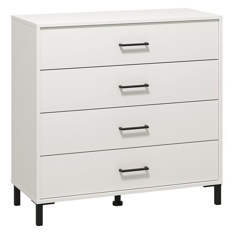 Κομότα - Συρταριέρα Vienne  4F Λευκό 93x40x90 εκ.