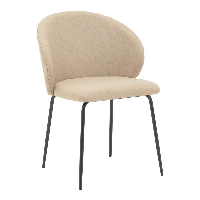 Καρέκλα Olympian ύφασμα σε μπεζ απόχρωση με μαύρο μεταλλικό πόδι 50x55x83εκ Καρέκλα Olympian ύφασμα σε μπεζ απόχρωση με μαύρο μεταλλικό πόδι 50x55x83εκ