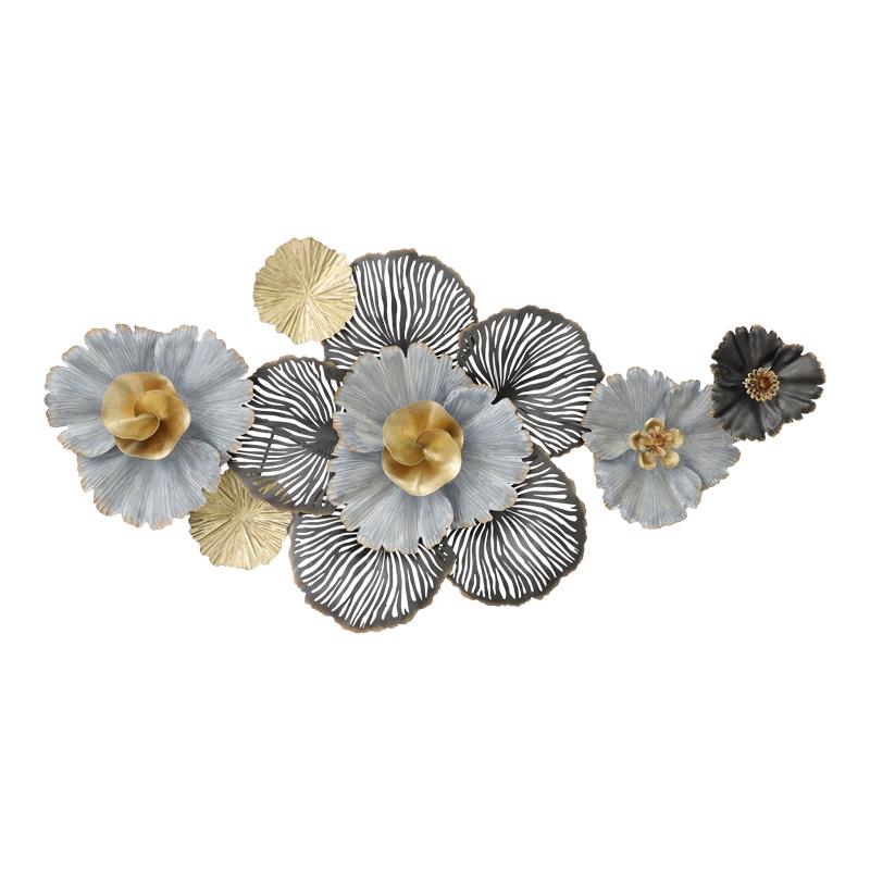 Διακοσμητικό τοίχου Jemiole Inart μέταλλο σε χρυσή-γκρι απόχρωση 106x53x9.5εκ Διακοσμητικό τοίχου Jemiole Inart μέταλλο σε χρυσή-γκρι απόχρωση 106x53x9.5εκ