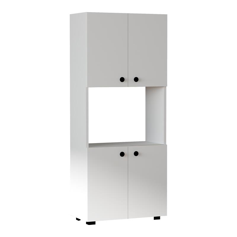 Ντουλάπα κουζίνας Guzel σε λευκή απόχρωση 60x31.4x140εκ