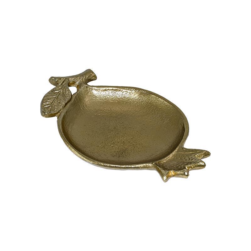 Διακοσμητικός Μεταλλικός Δίσκος Ρόδι FL015 Fylliana Χρυσό 20x13x4 εκ.