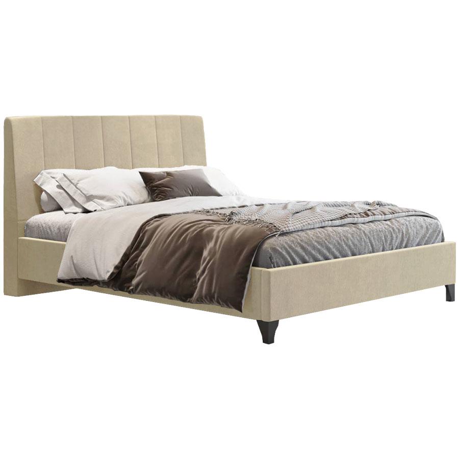 Επενδυμένο Κρεβάτι Stripes Διπλό Ασημί 160x200 εκ.