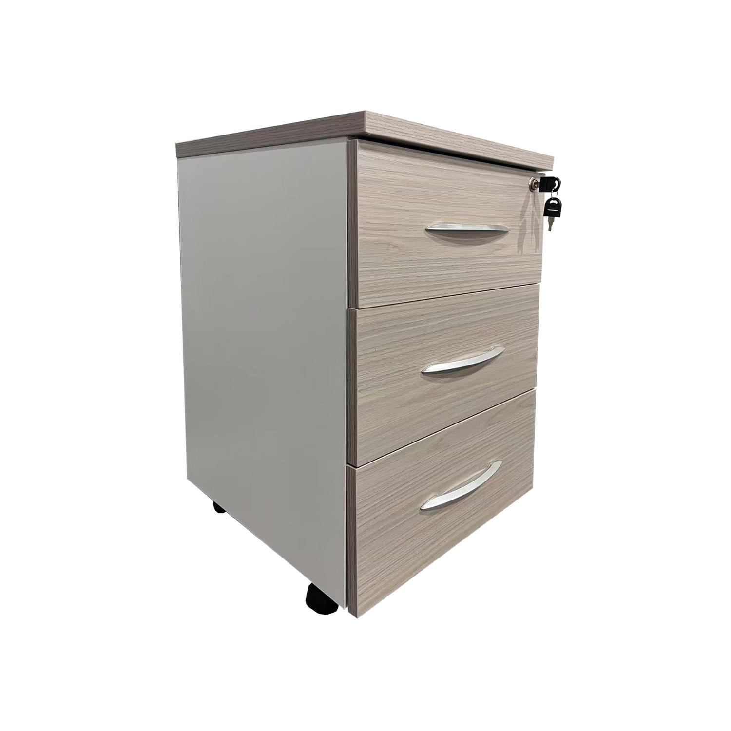 Συρταριέρα γραφείου τροχήλατη Armadi σε Sonoma - Λευκό 40x40x55εκ