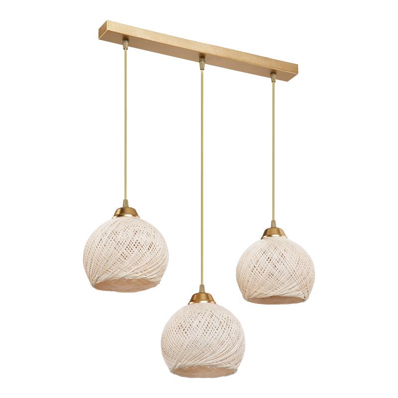 Φωτιστικό οροφής τρίφωτο PWL-0973 II Ε27 χρυσό 50x18x85εκ