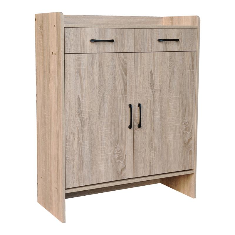 Παπουτσοθήκη Gazen 12 ζεύγων με συρτάρια φυσικό 80x33x100 εκ.