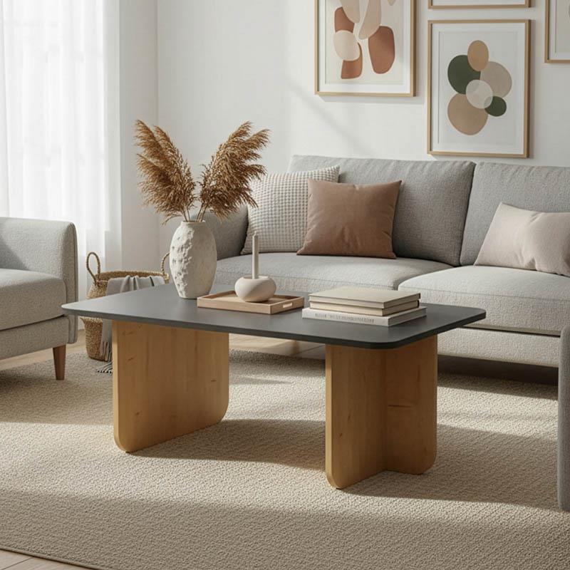 Τραπέζι Beca σε oak-μαύρο απόχρωση 100x60x42 εκ. Τραπέζι Beca σε oak-μαύρο απόχρωση 100x60x42 εκ.