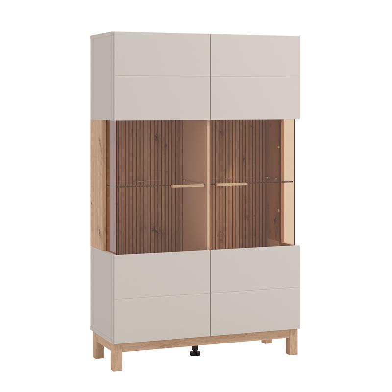 Βιτρίνα ESSEX 2K VS2 147 Cashmere - Artisan oak 90x35x147εκ. Βιτρίνα ESSEX 2K VS2 147 Cashmere - Artisan oak 90x35x147εκ.