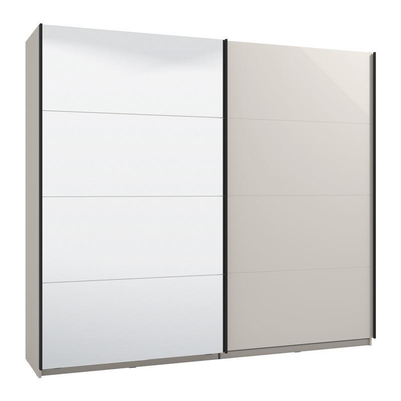 Ντουλάπα Συρόμενη LUCCA 245 OG με Καθρέπτη Cashmere 245x62x218εκ.