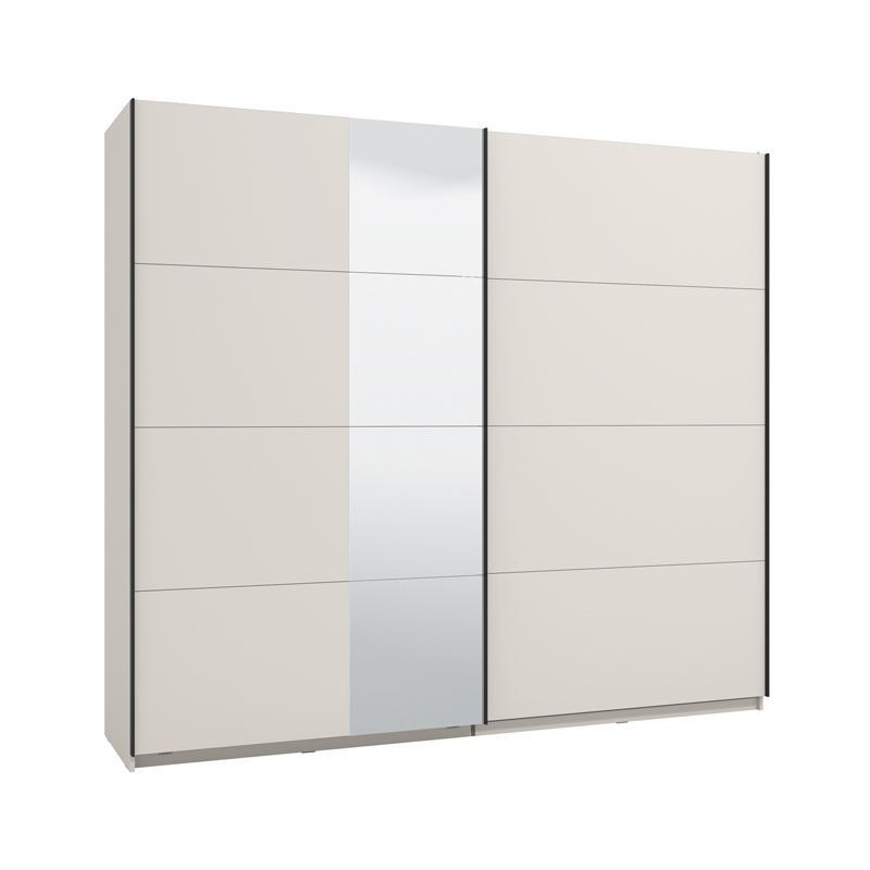 Ντουλάπα Συρόμενη GARD 200 OG Δίφυλλη με Καθρέπτη Cashmere 245x61x218εκ.