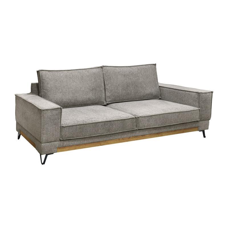 Τριθέσιος Καναπές Loftio Fylliana Καφέ χρώμα 220x95x89εκ