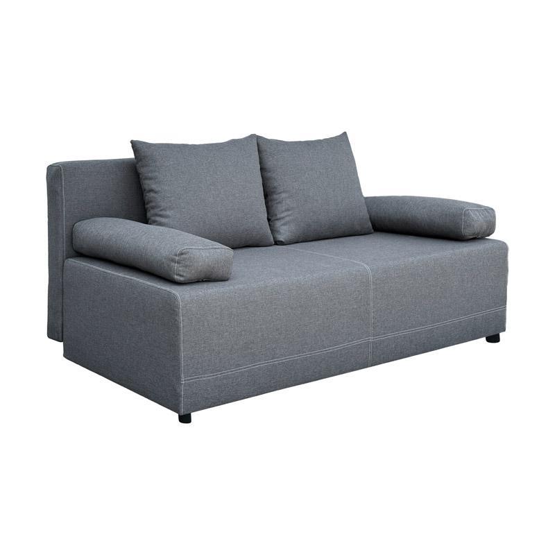 Καναπές - Κρεβάτι Nuvia Fylliana με Γκρί ύφασμα 190x80x85εκ.