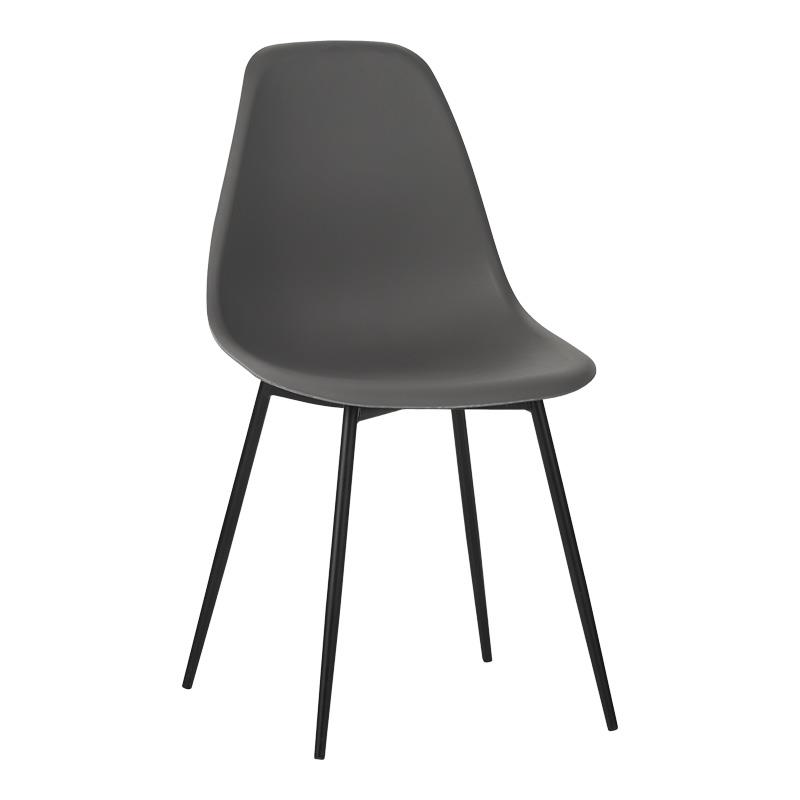 Καρέκλα Ballen pp μαύρο με ανθρακί μεταλλικά πόδια 41.5x53x84.5εκ