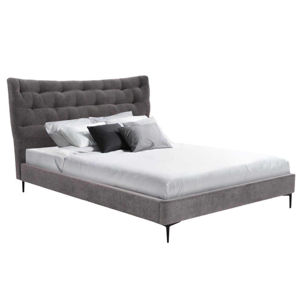 Επενδυμένο κρεβάτι JILL Διπλό Γκρί Ύφασμα 160x200εκ Επενδυμένο κρεβάτι JILL Διπλό Γκρί Ύφασμα 160x200εκ